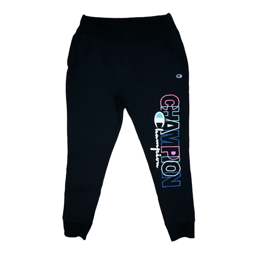 Champion Sweatpants Joggers Pants Reverse Weave XL Tapered LEG SPELLOUT